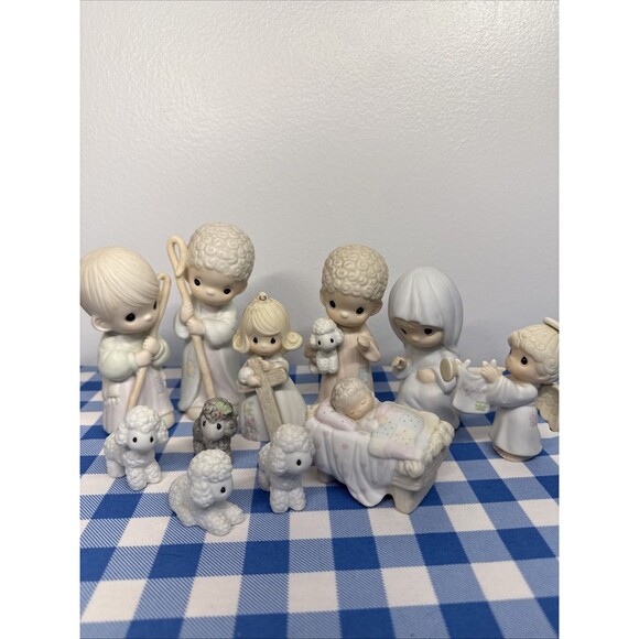 1986 Precious Moments Nativity Set 11 Pc “Come Let Us Adore Him” Figurines - Picture 1 of 16